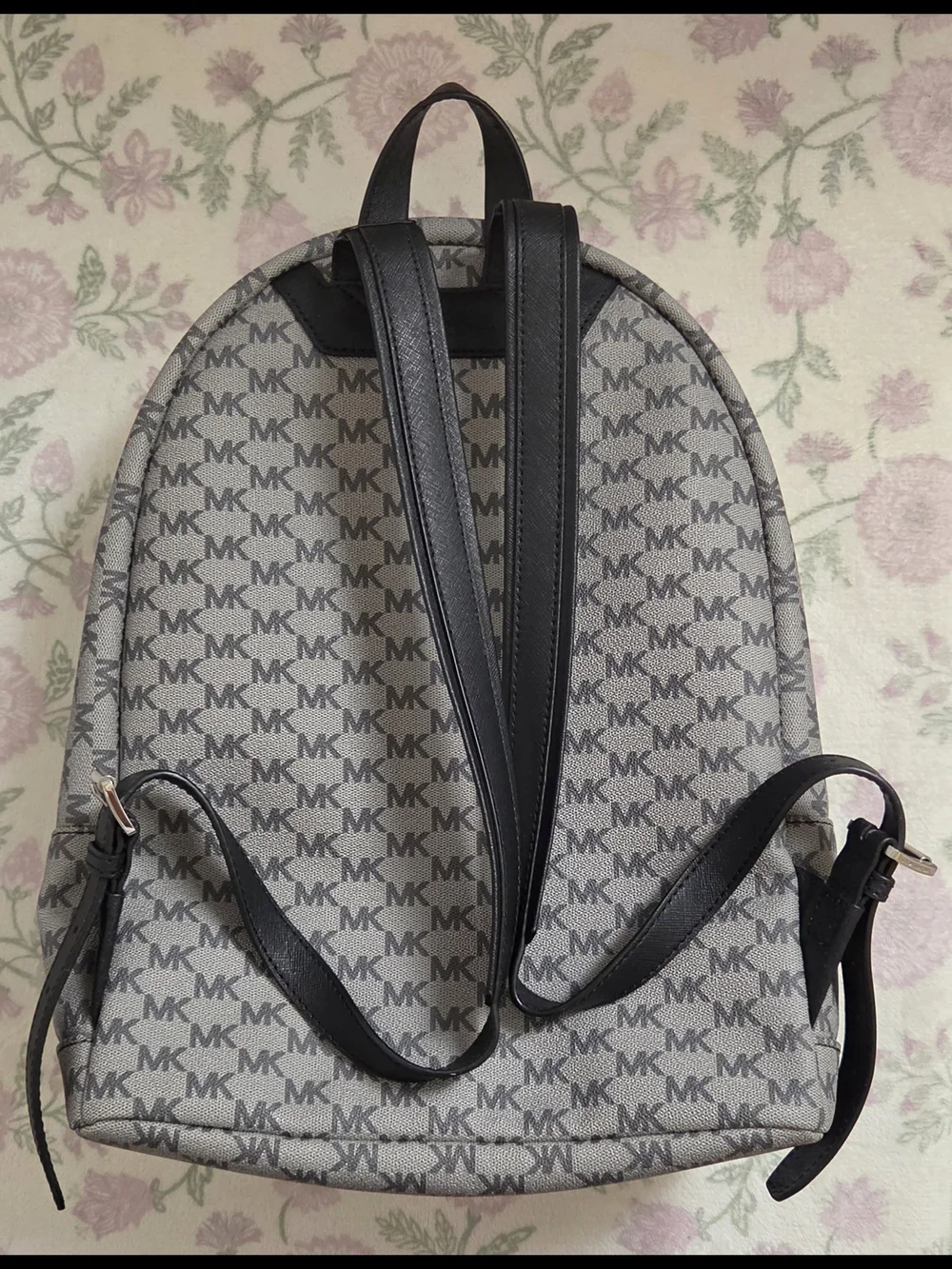 Michael Kors Gray MK Logo Backpack